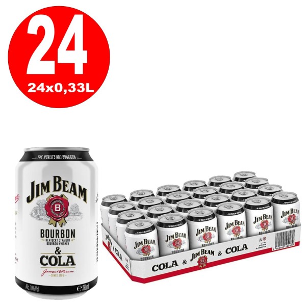 Jim Beam and Cola 330 ml can 10% vol. | my-food-online.net